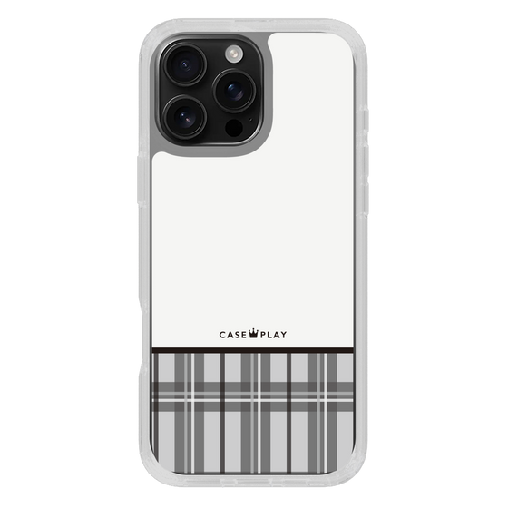 スリムプロテクションケース［ CASEPLAY Tartan Check - Gray ］