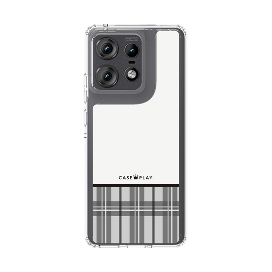 スリムプロテクションケース［ CASEPLAY Tartan Check - Gray ］