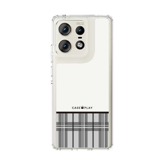 スリムプロテクションケース［ CASEPLAY Tartan Check - Gray ］