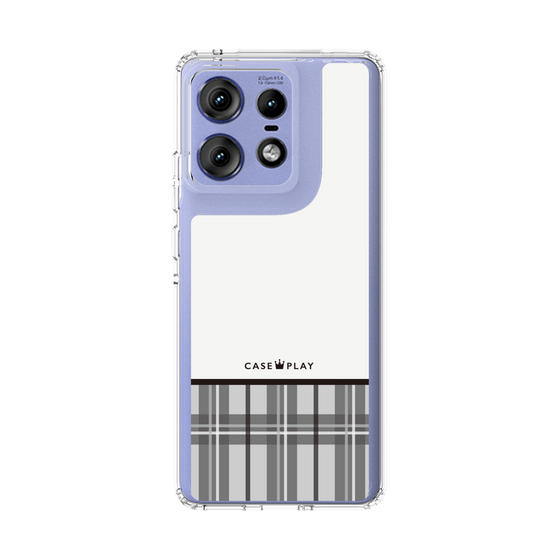スリムプロテクションケース［ CASEPLAY Tartan Check - Gray ］
