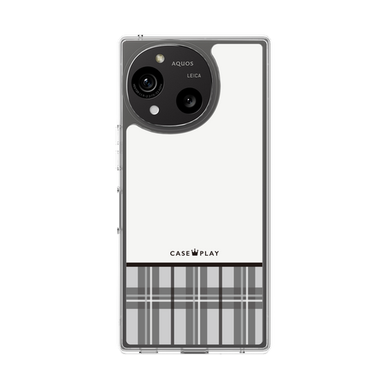 スリムプロテクションケース［ CASEPLAY Tartan Check - Gray ］