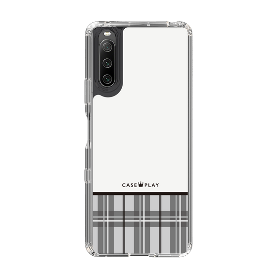 スリムプロテクションケース［ CASEPLAY Tartan Check - Gray ］