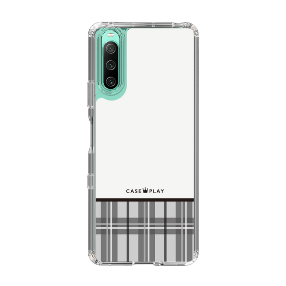 スリムプロテクションケース［ CASEPLAY Tartan Check - Gray ］