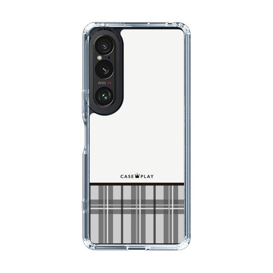 スリムプロテクションケース［ CASEPLAY Tartan Check - Gray ］