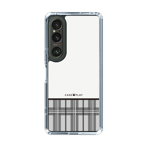 スリムプロテクションケース［ CASEPLAY Tartan Check - Gray ］