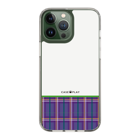 スリムプロテクションケース［ CASEPLAY Tartan Check - Purple ］