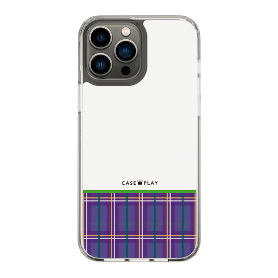 スリムプロテクションケース［ CASEPLAY Tartan Check - Purple ］