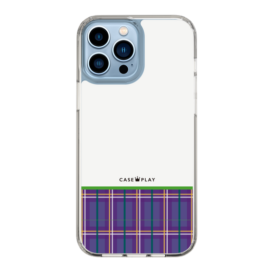 スリムプロテクションケース［ CASEPLAY Tartan Check - Purple ］