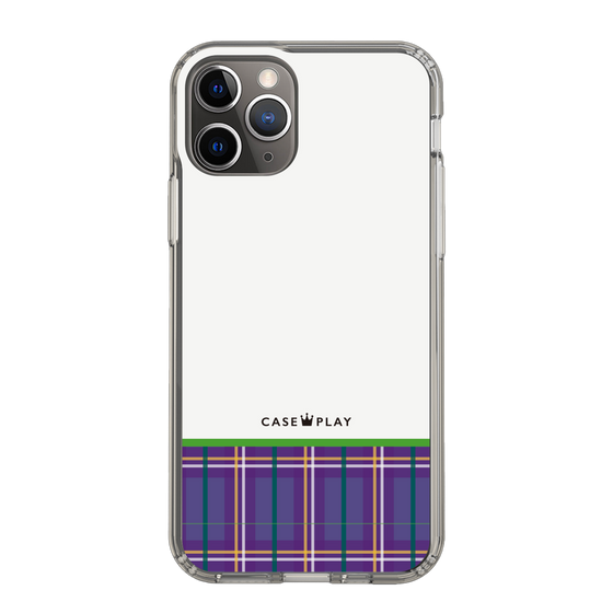 スリムプロテクションケース［ CASEPLAY Tartan Check - Purple ］