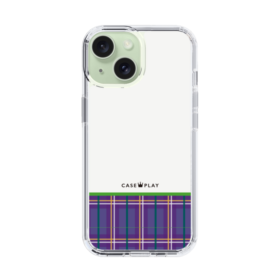 スリムプロテクションケース［ CASEPLAY Tartan Check - Purple ］