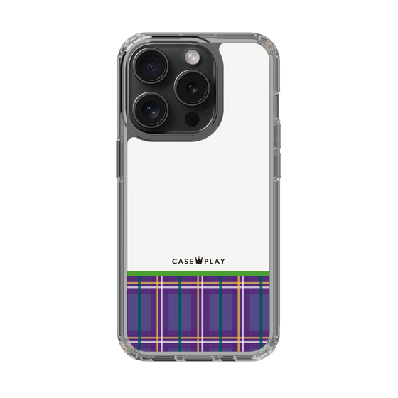 スリムプロテクションケース［ CASEPLAY Tartan Check - Purple ］