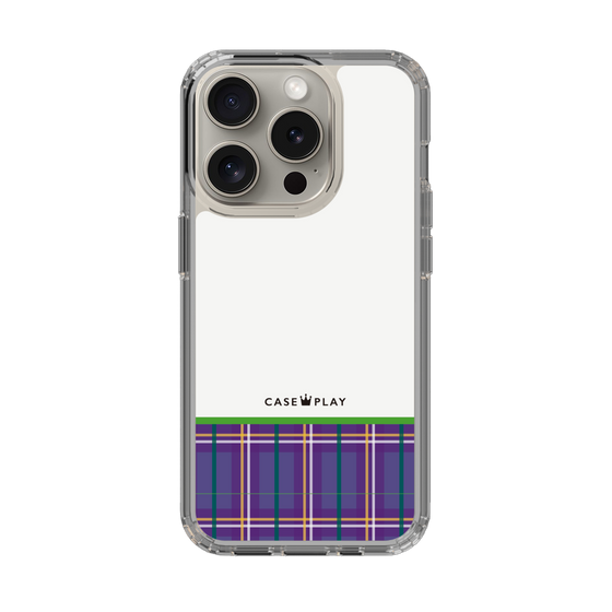 スリムプロテクションケース［ CASEPLAY Tartan Check - Purple ］