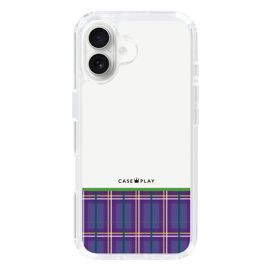 スリムプロテクションケース［ CASEPLAY Tartan Check - Purple ］