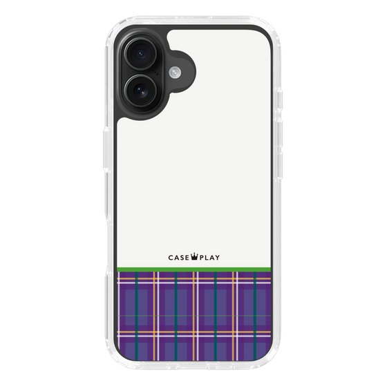 スリムプロテクションケース［ CASEPLAY Tartan Check - Purple ］