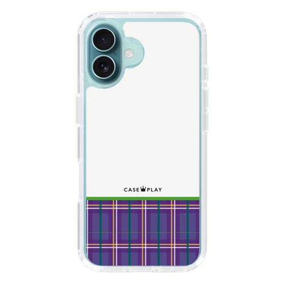 スリムプロテクションケース［ CASEPLAY Tartan Check - Purple ］