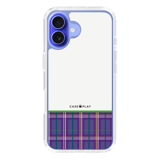 スリムプロテクションケース［ CASEPLAY Tartan Check - Purple ］