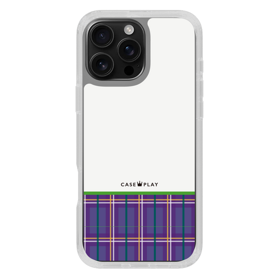 スリムプロテクションケース［ CASEPLAY Tartan Check - Purple ］