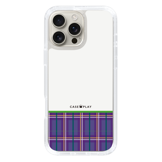 スリムプロテクションケース［ CASEPLAY Tartan Check - Purple ］