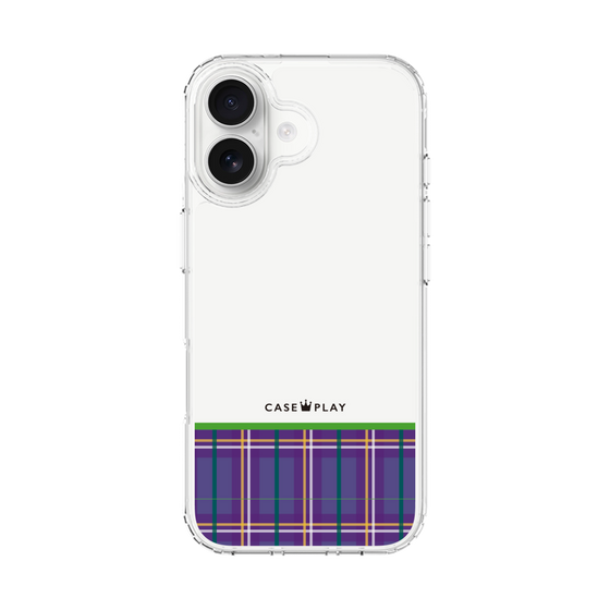スリムプロテクションケース［ CASEPLAY Tartan Check - Purple ］