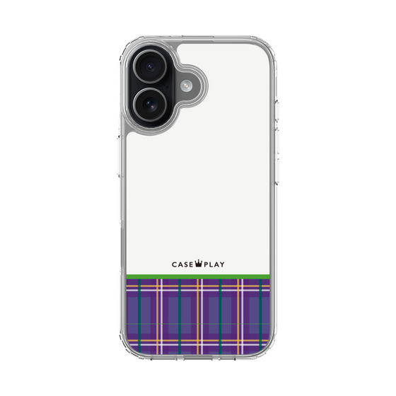 スリムプロテクションケース［ CASEPLAY Tartan Check - Purple ］