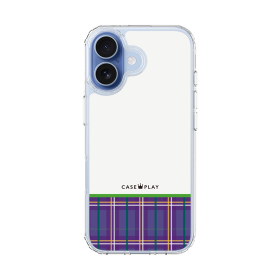 スリムプロテクションケース［ CASEPLAY Tartan Check - Purple ］