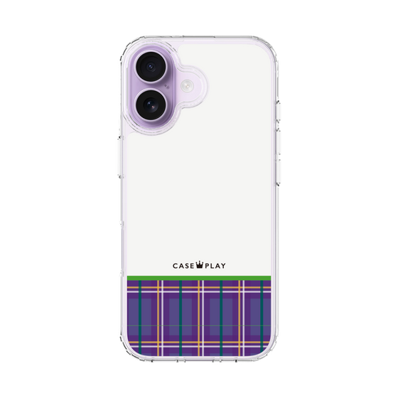 スリムプロテクションケース［ CASEPLAY Tartan Check - Purple ］