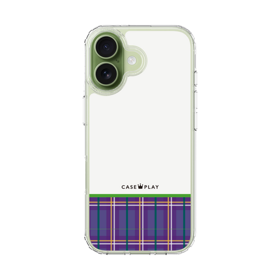 スリムプロテクションケース［ CASEPLAY Tartan Check - Purple ］