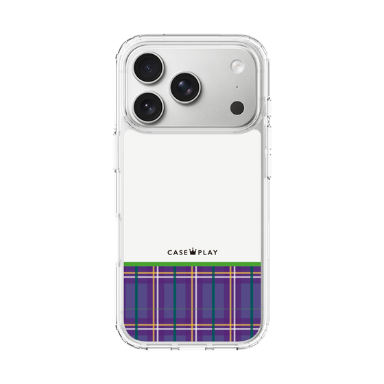 スリムプロテクションケース［ CASEPLAY Tartan Check - Purple ］