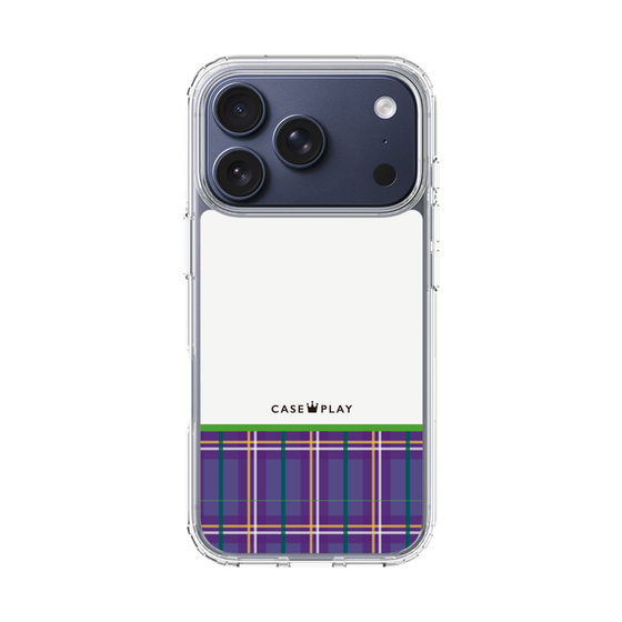 スリムプロテクションケース［ CASEPLAY Tartan Check - Purple ］