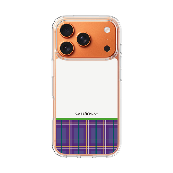スリムプロテクションケース［ CASEPLAY Tartan Check - Purple ］