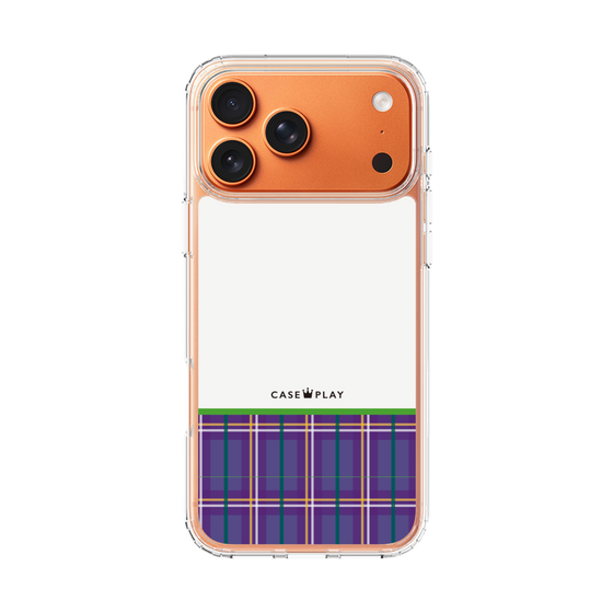 スリムプロテクションケース［ CASEPLAY Tartan Check - Purple ］