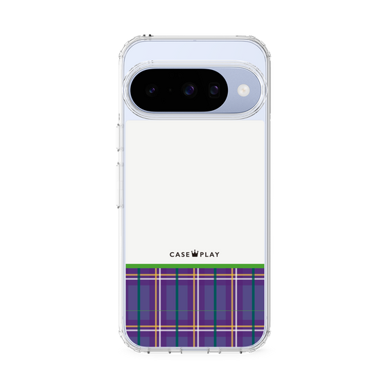 スリムプロテクションケース［ CASEPLAY Tartan Check - Purple ］