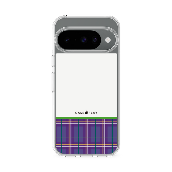 スリムプロテクションケース［ CASEPLAY Tartan Check - Purple ］