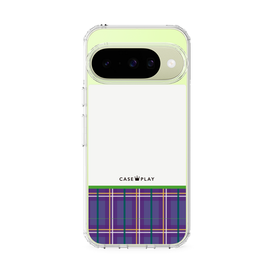 スリムプロテクションケース［ CASEPLAY Tartan Check - Purple ］