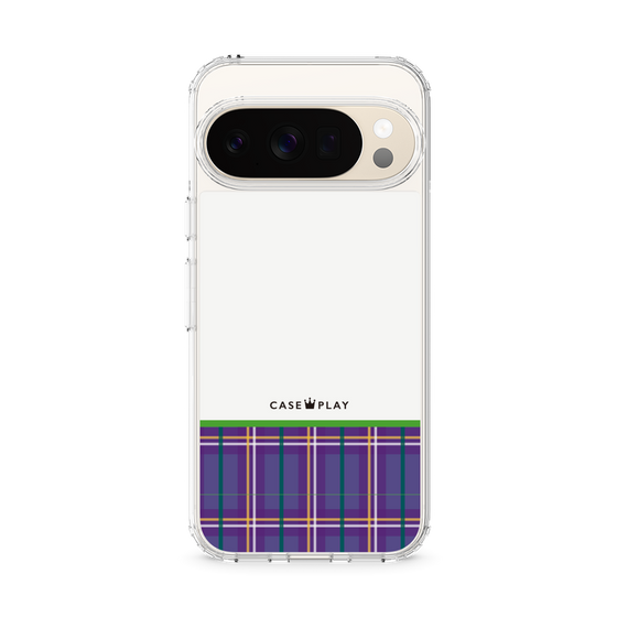 スリムプロテクションケース［ CASEPLAY Tartan Check - Purple ］