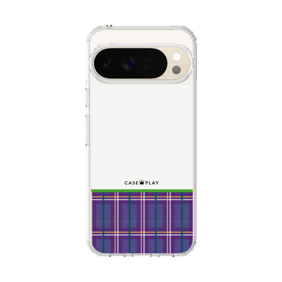 スリムプロテクションケース［ CASEPLAY Tartan Check - Purple ］