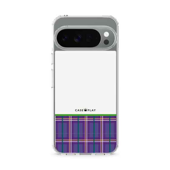 スリムプロテクションケース［ CASEPLAY Tartan Check - Purple ］