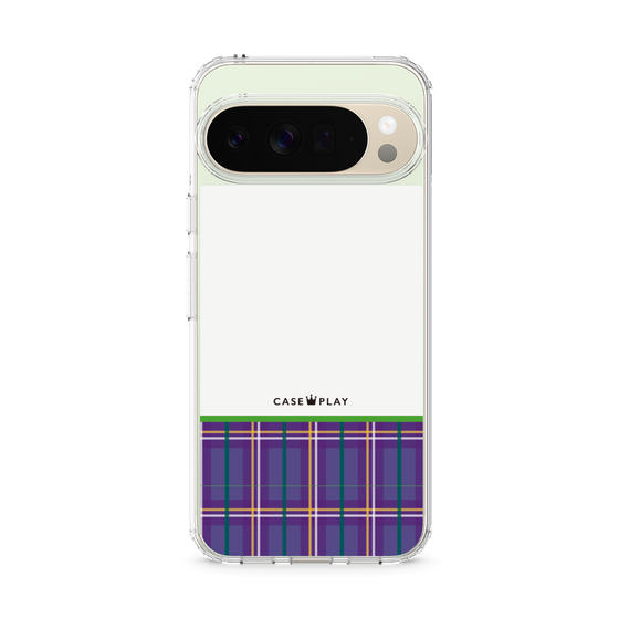 スリムプロテクションケース［ CASEPLAY Tartan Check - Purple ］