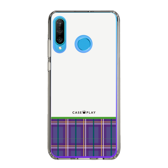 スリムプロテクションケース［ CASEPLAY Tartan Check - Purple ］