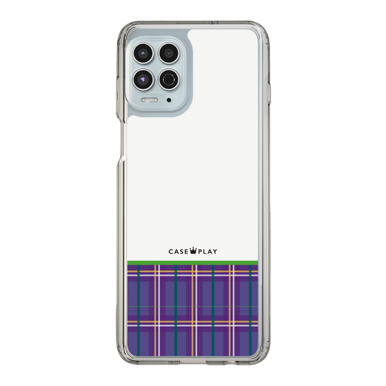 スリムプロテクションケース［ CASEPLAY Tartan Check - Purple ］