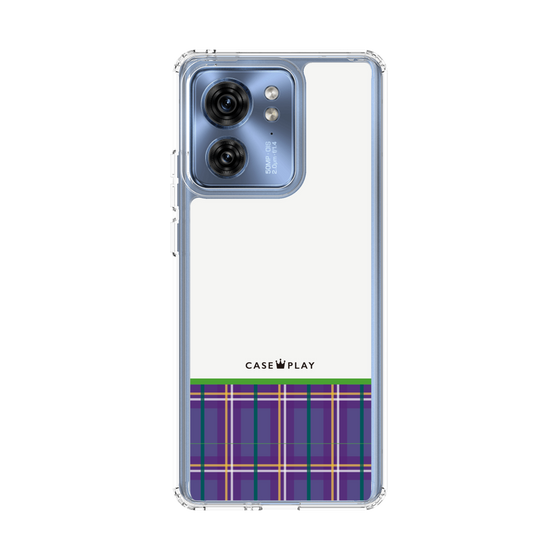 スリムプロテクションケース［ CASEPLAY Tartan Check - Purple ］
