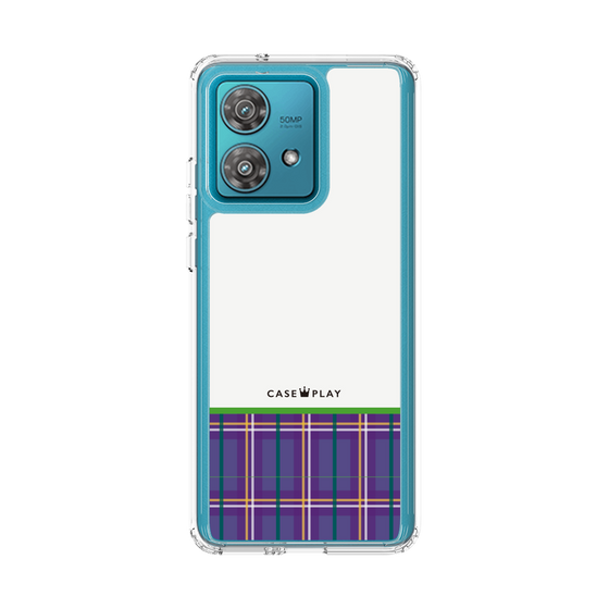 スリムプロテクションケース［ CASEPLAY Tartan Check - Purple ］