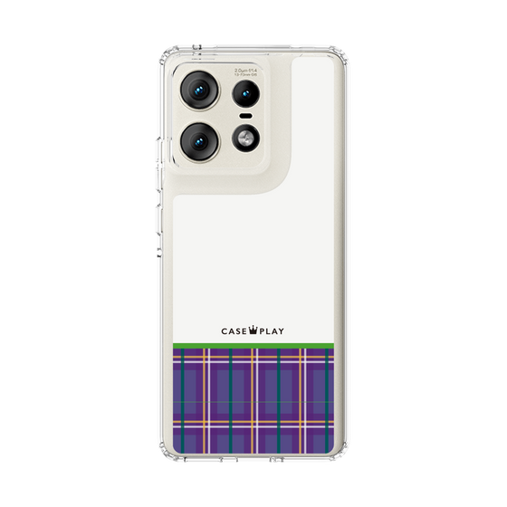 スリムプロテクションケース［ CASEPLAY Tartan Check - Purple ］