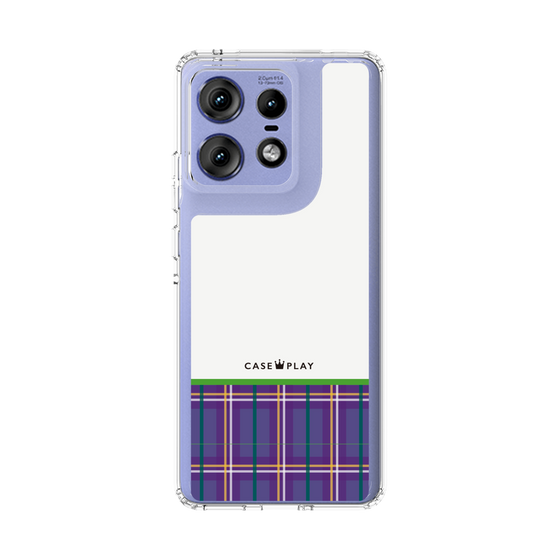 スリムプロテクションケース［ CASEPLAY Tartan Check - Purple ］