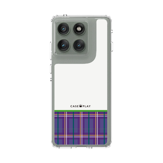 スリムプロテクションケース［ CASEPLAY Tartan Check - Purple ］