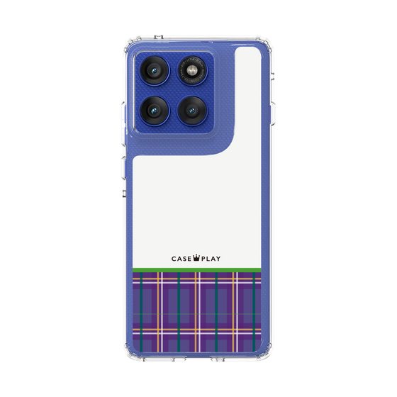 スリムプロテクションケース［ CASEPLAY Tartan Check - Purple ］