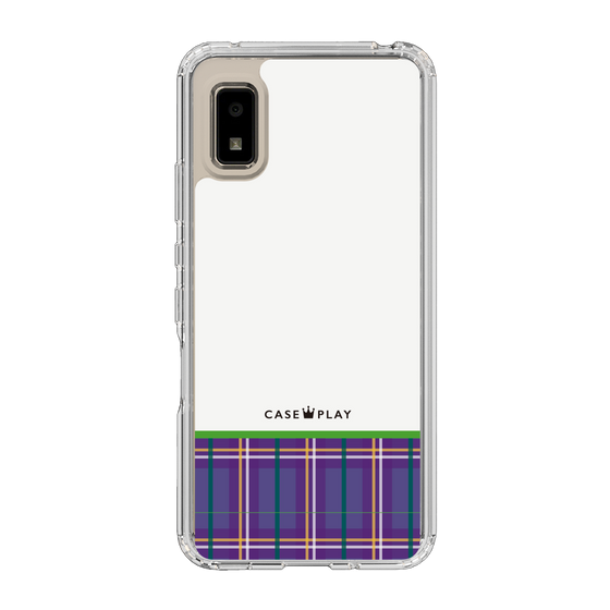 スリムプロテクションケース［ CASEPLAY Tartan Check - Purple ］