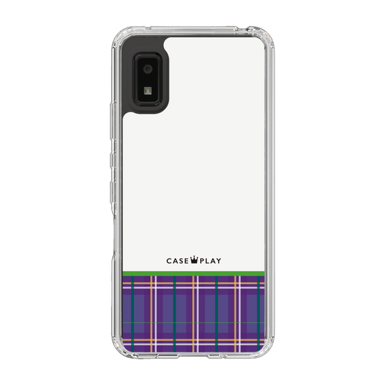 スリムプロテクションケース［ CASEPLAY Tartan Check - Purple ］