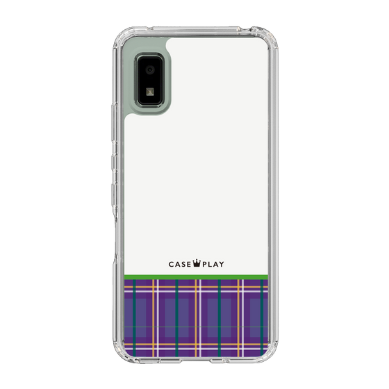 スリムプロテクションケース［ CASEPLAY Tartan Check - Purple ］