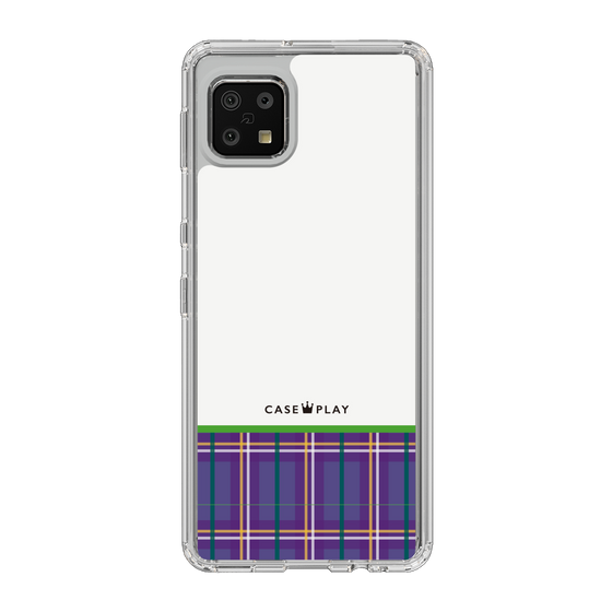 スリムプロテクションケース［ CASEPLAY Tartan Check - Purple ］